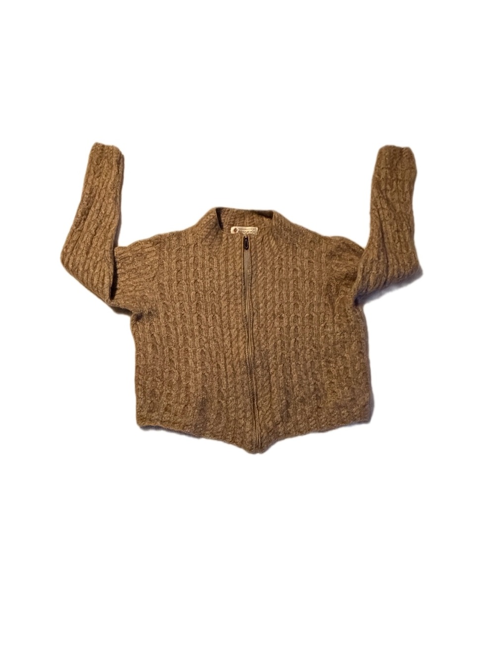 Luxury Canadian Qiviuk by Nando Muskox Qiviut Silk Blend Cable Knit Sweater XS/S